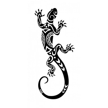 tatouage tribal gecko