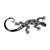 tatouage tribal gecko