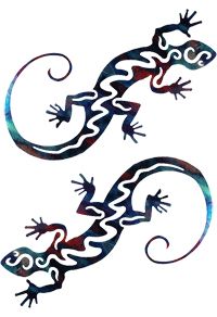 tatouage tribal gecko