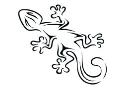tatouage tribal gecko