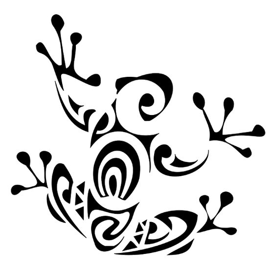 tatouage tribal grenouille
