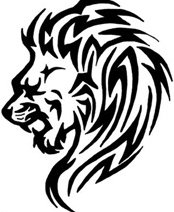 tatouage tribal lion