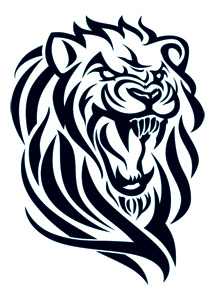 tatouage tribal lion