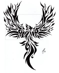 tatouage tribal phoenix