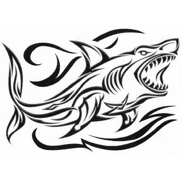 tatouage tribal requin