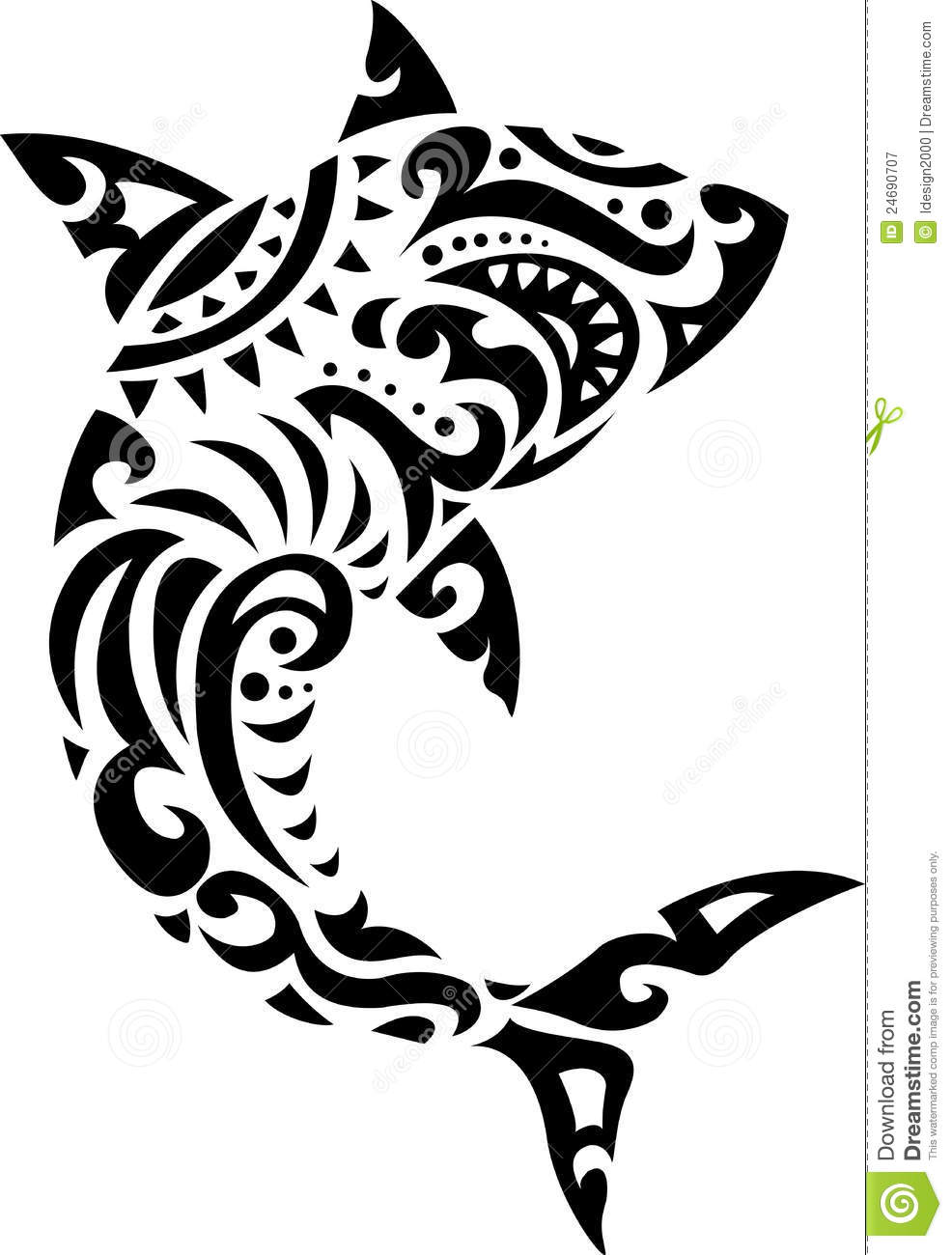 tatouage tribal requin