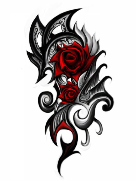 Tatouage tribal rose
