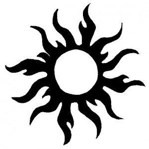tatouage tribal soleil