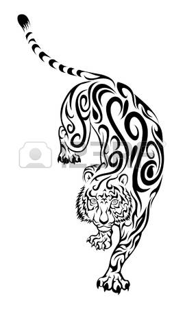 tatouage tribal tigre
