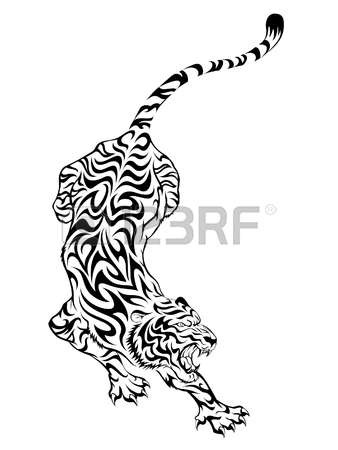 tatouage tribal tigre