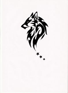 tatouage tribal wolf