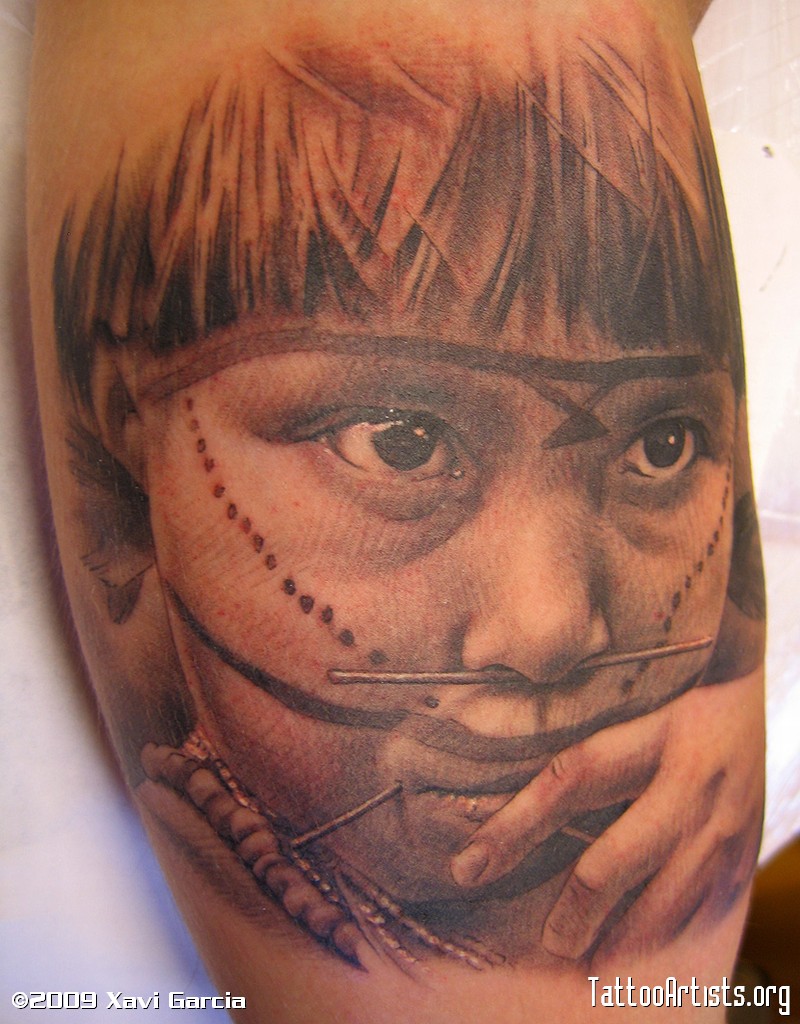 tatouage tribal yanomamis