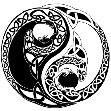 tatouage tribal ying yang