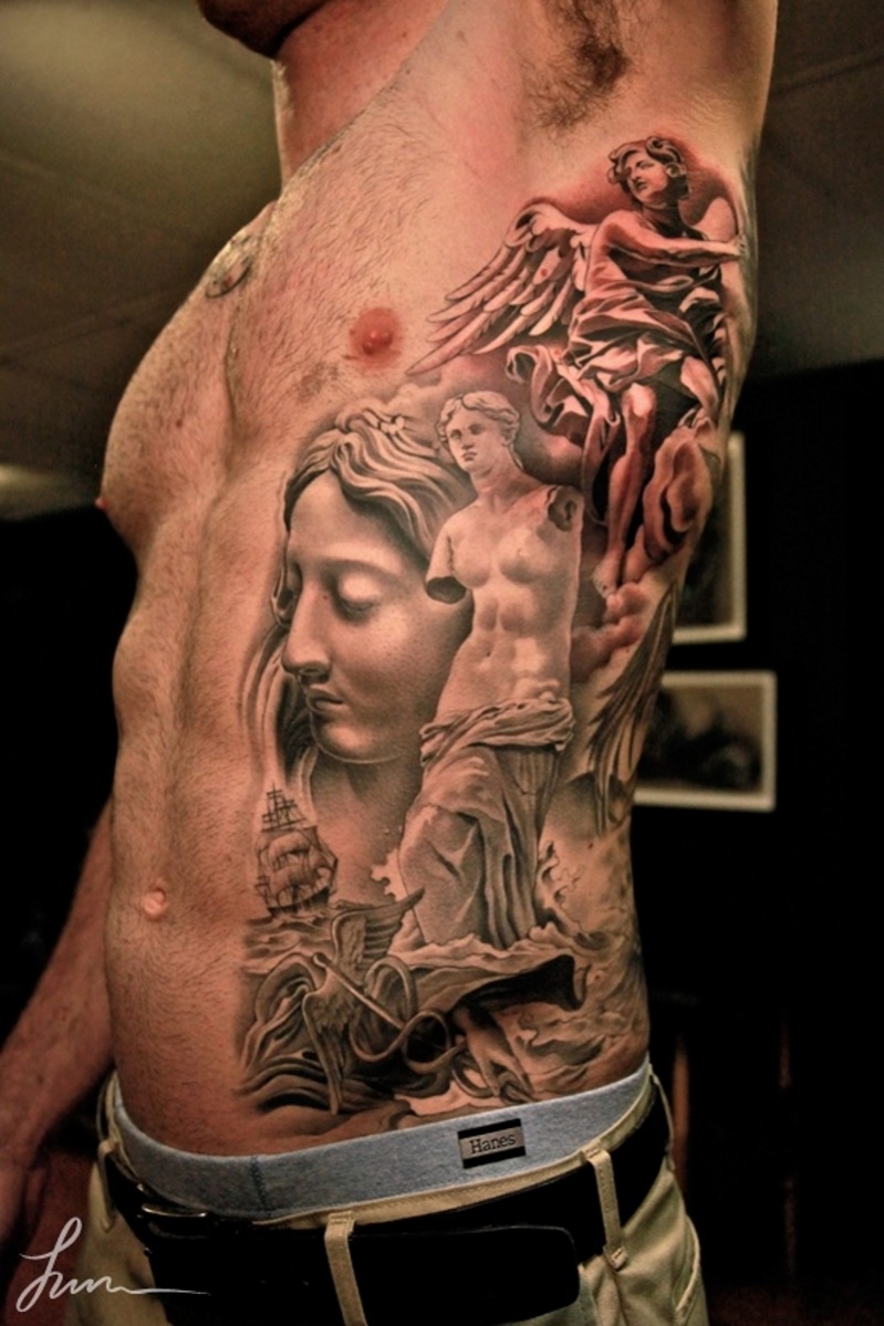 tatouage un ange dans le ciel