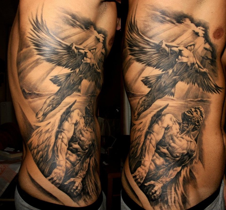 tatouage un ange dans le ciel