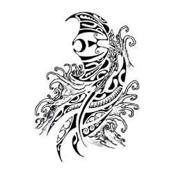 tatouage vague polynésienne