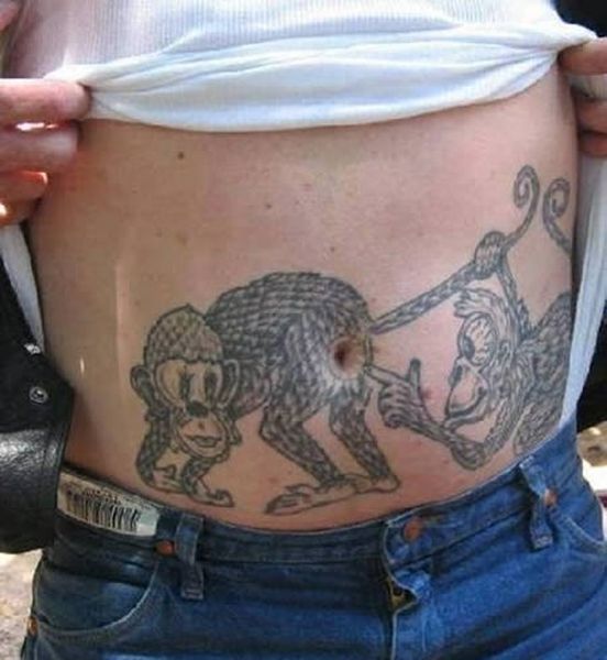 tatouage ventre chat