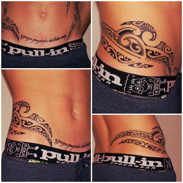 tatouage ventre homme tribal
