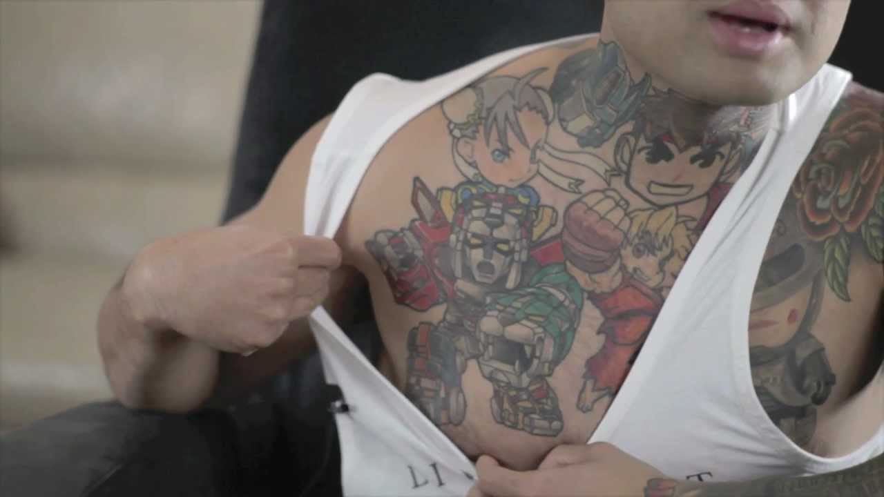 Tattoo on pectoral pain