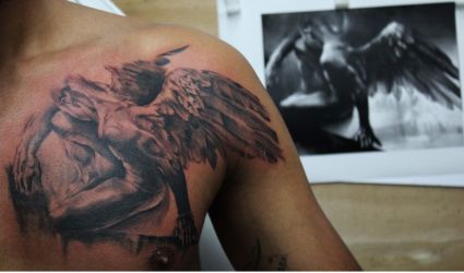 tattoo on pectoral pain